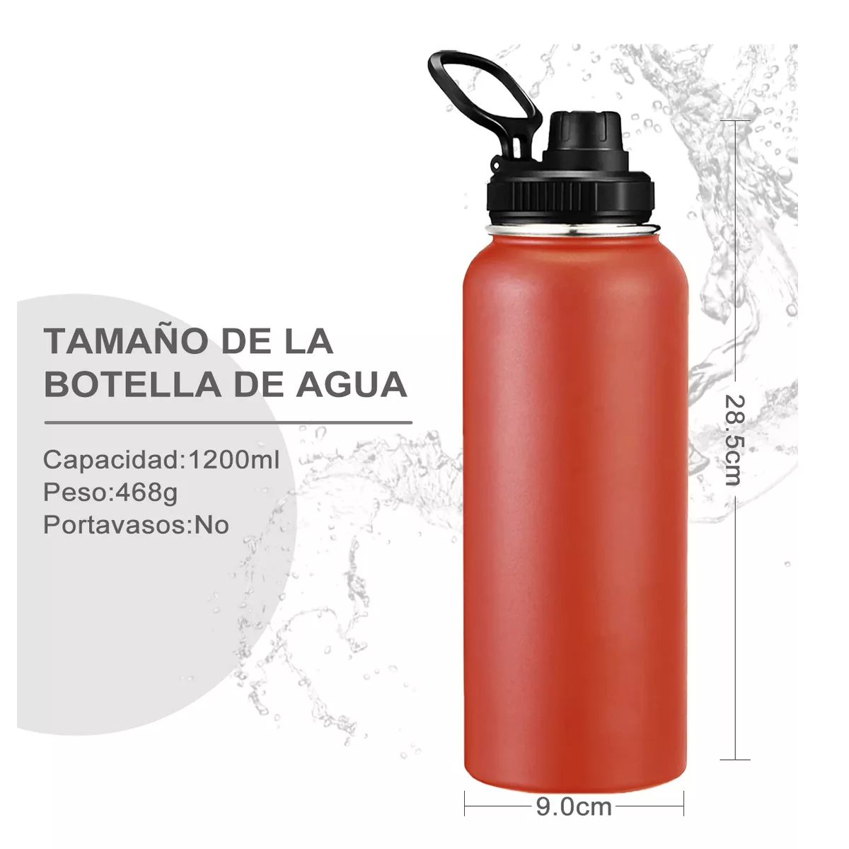 Foto 4 pulgar | Termo de Acero Inoxidable 1200 ml Eo Safe Imports Esi-11371 Rojo