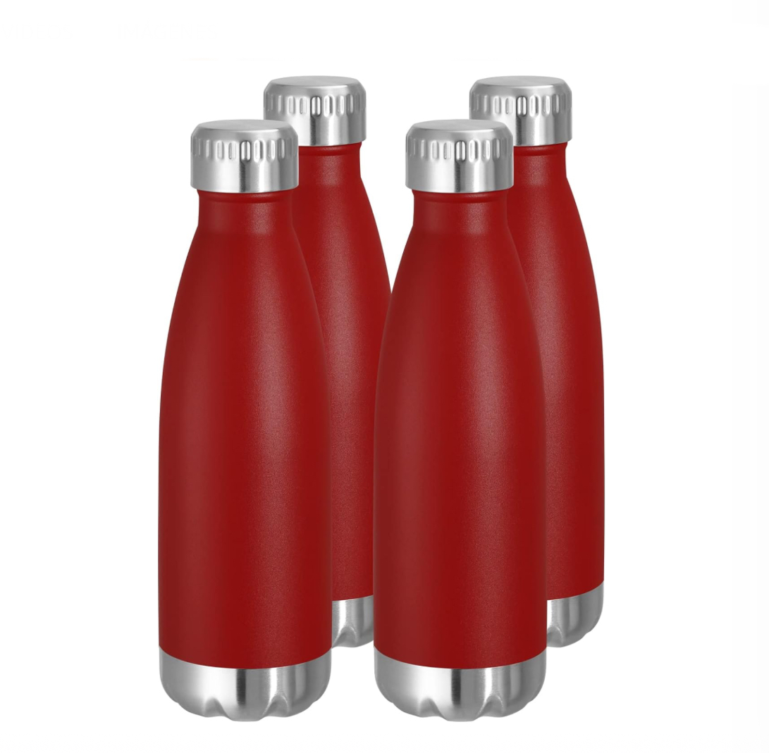 Botellas de Agua de Acero Inoxidable Rojas