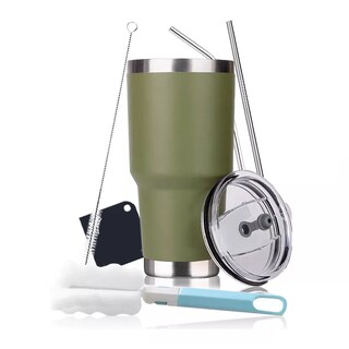 Foto 3 | Vaso Térmico Portátil De Acero Inoxidable 30oz Con Calor/frío Eo Safe Imports Esi-11860 Verde