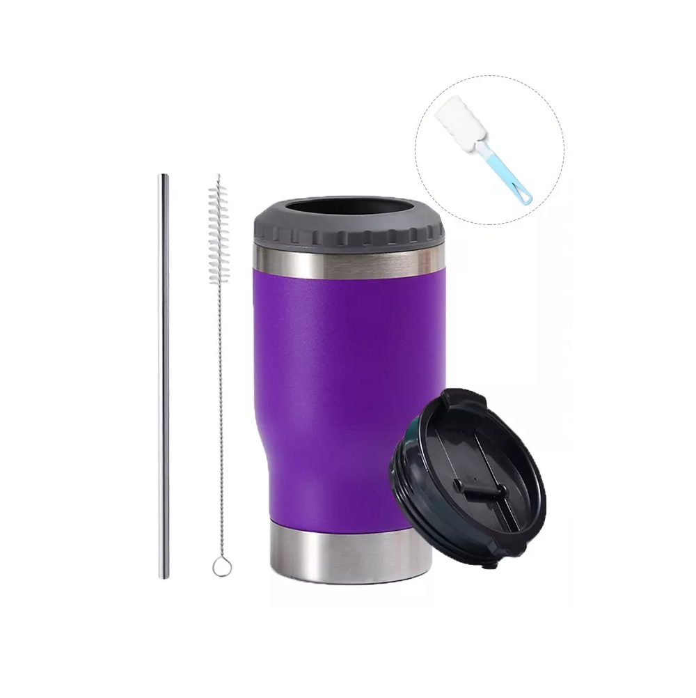 Foto 2 | Portalatas De Cerveza De Acero Inoxidable Vaso Térmico 14oz Violeta