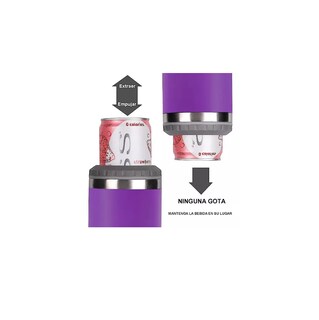 Foto 5 | Portalatas de Acero Inoxidable Térmico 14 oz Violeta Belug