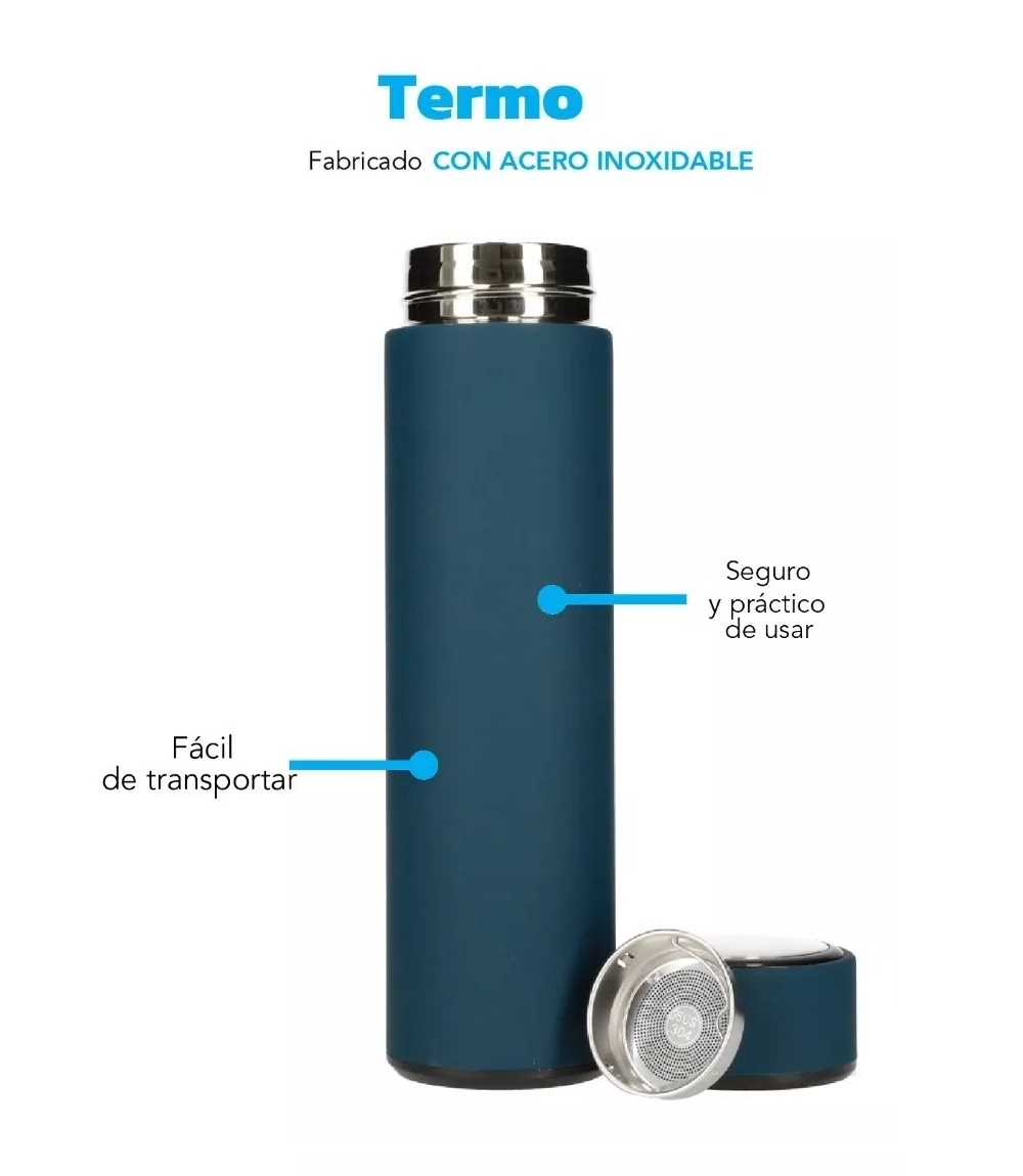 Foto 4 | Termo Acero Inoxidable 500 Ml Diseño Hermético, Azul