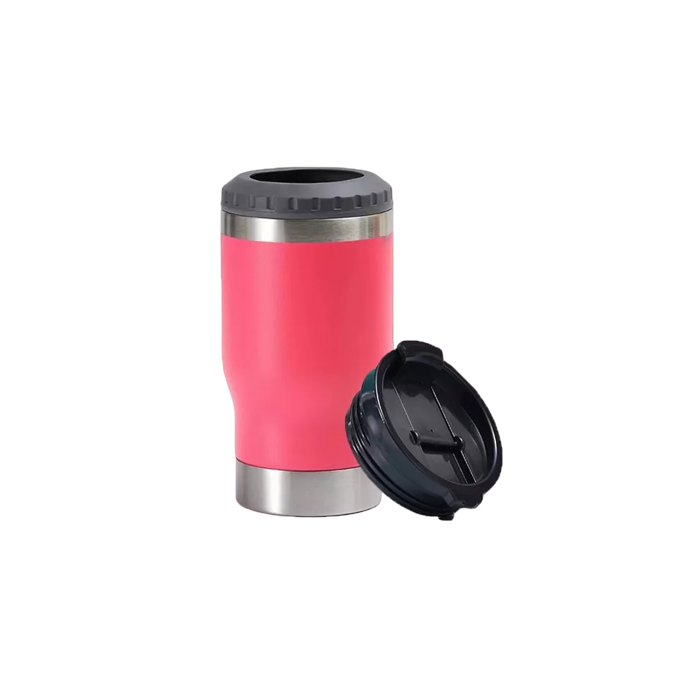 Foto 2 pulgar | Portalatas De Cerveza De Acero Inoxidable Vaso Térmico 14oz Rosa Oscuro