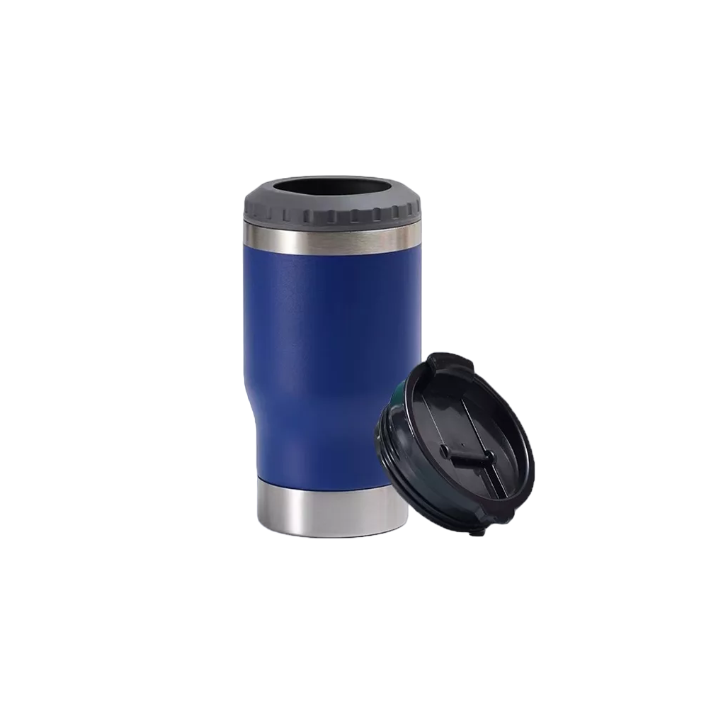 Portalatas De Cerveza De Acero Inoxidable Vaso Térmico 14oz, Azul Marino