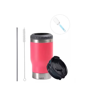 Foto 2 | Portalatas De Cerveza De Acero Inoxidable Vaso Térmico 14oz Rosa Oscuro