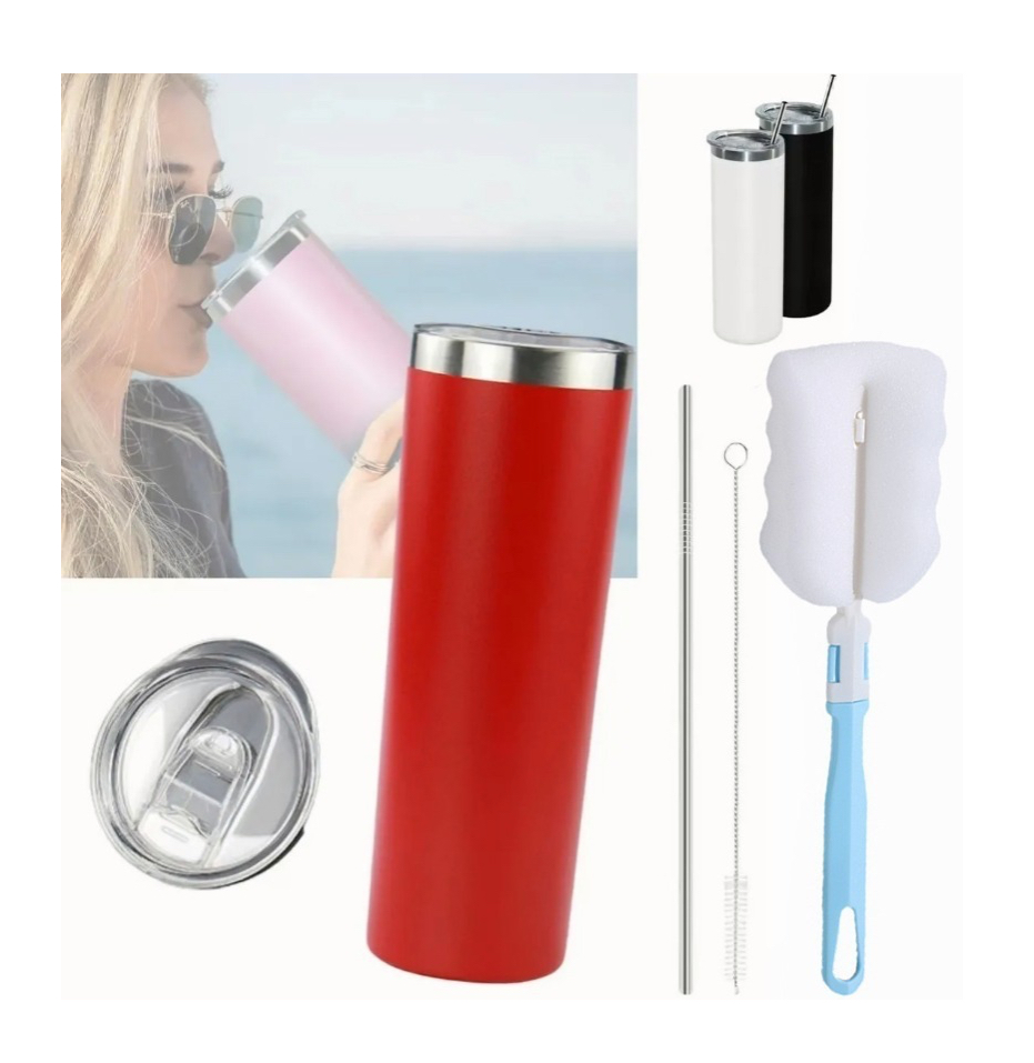 Termo Portátil De Acero Inoxidable De 20 Oz Rojo