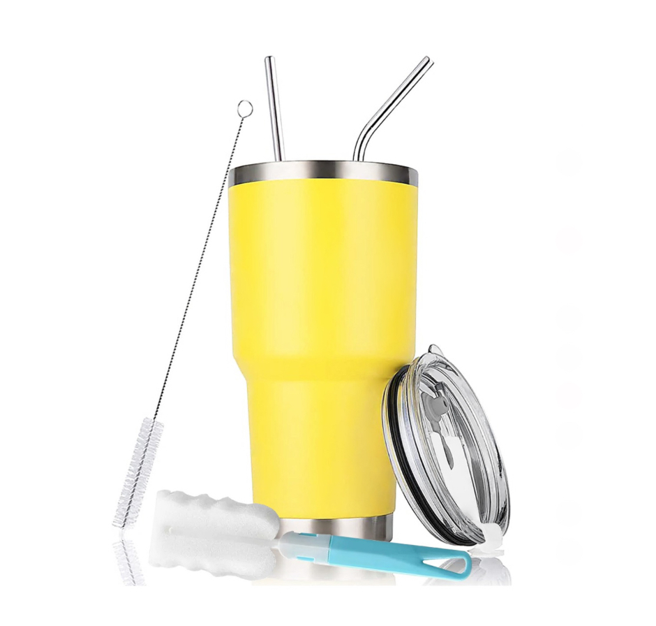 Vaso Térmico Acero Inoxidable 30 Oz Amarillo