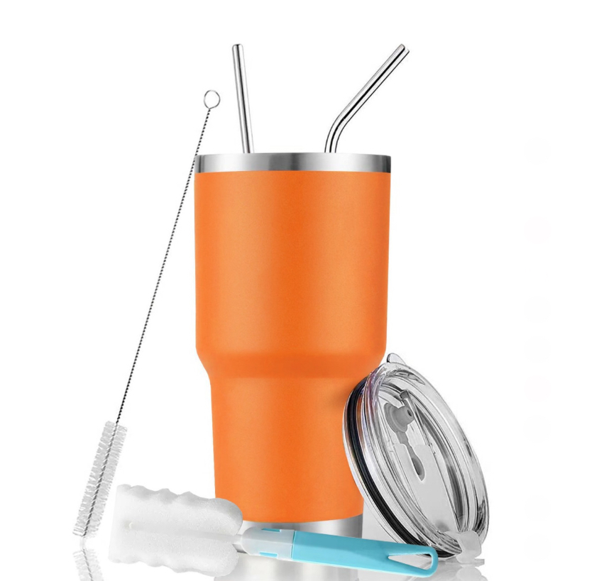 Vaso Térmico de Acero Inoxidable 30 Oz Naranja