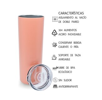 Foto 3 | Termo Coral de Acero Inoxidable de 600 Ml