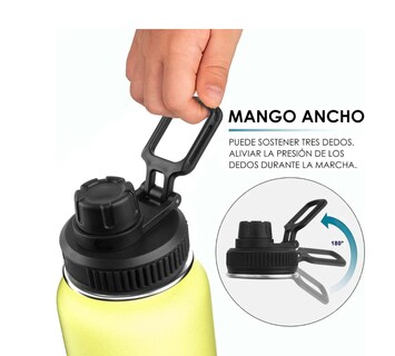 Foto 3 | Botella De Agua Fría/caliente De Acero Inoxidable De 1.2 L Amarillo