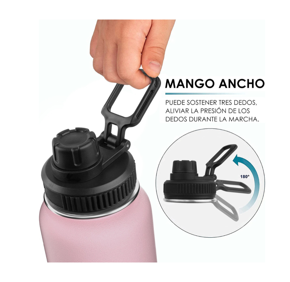 Foto 4 pulgar | Botella De Agua Fría/caliente De Acero Inoxidable De 1.2 L Rosa