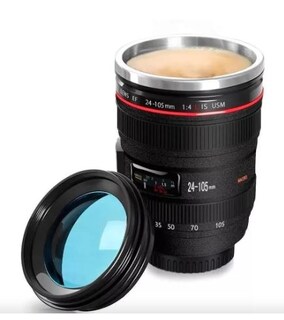 Foto 1 | Vaso de Acero Inoxidable Wünd Forma Lente de Fotográfico con Tapadera