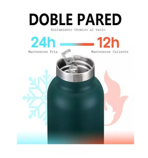 Foto 3 | Termo Belug Verde de Acero Inoxidable 700 Ml