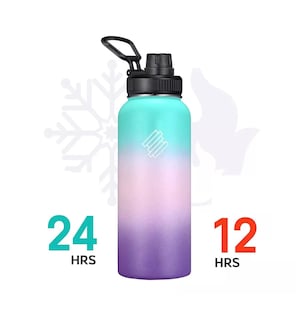 Foto 3 | Termo Taza de Acero Inoxidable 1 Litro Verde/Rosa/Morado