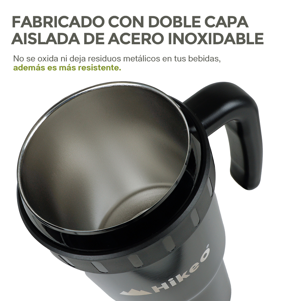 Foto 7 pulgar | Termo Hikeo de Acero Inoxidable Doble Pared Vaso Térmico 2 Piezas 1.2 l Blanco y Negro