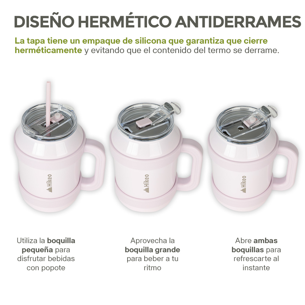 Foto 5 pulgar | Termo De Acero Inoxidable Doble Pared Vaso Termico 1.5 L, Hikeo, Rosa, 83612-pu