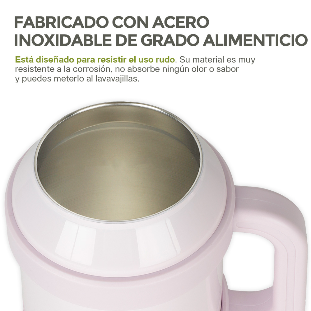 Foto 6 | Termo De Acero Inoxidable Doble Pared Vaso Termico 1.5 L, Hikeo, Rosa, 83612-pu