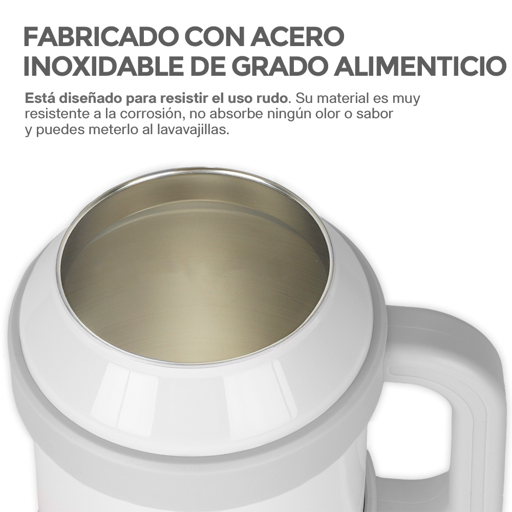 Foto 7 pulgar | Termo De Acero Inoxidable Doble Pared Vaso Termico 1.5 L, Hikeo, Blanco, 83612-wh