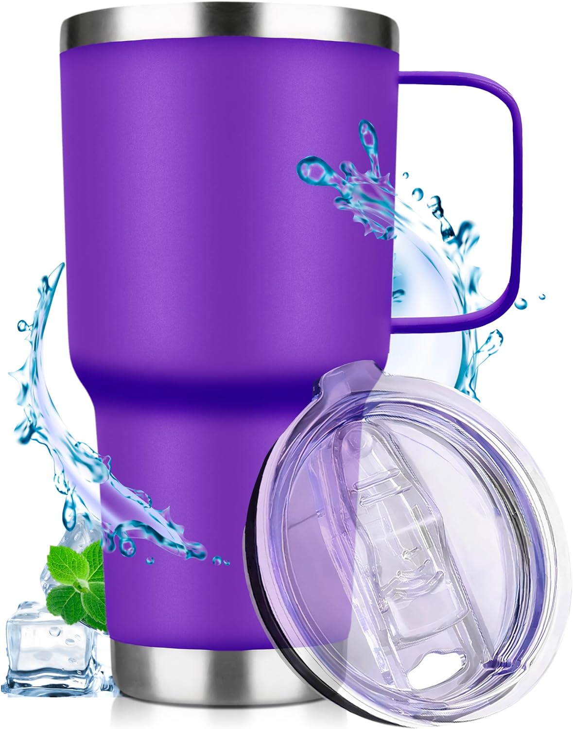 Termo De Acero Inoxidable Tipo Yeti 30 Oz Para Bebidas Frias O Calientes Aislamiento De Doble Pared (morado)