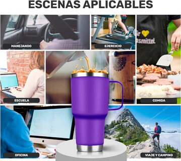 Foto 5 | Termo De Acero Inoxidable Tipo Yeti 30 Oz Para Bebidas Frias O Calientes Aislamiento De Doble Pared (morado)