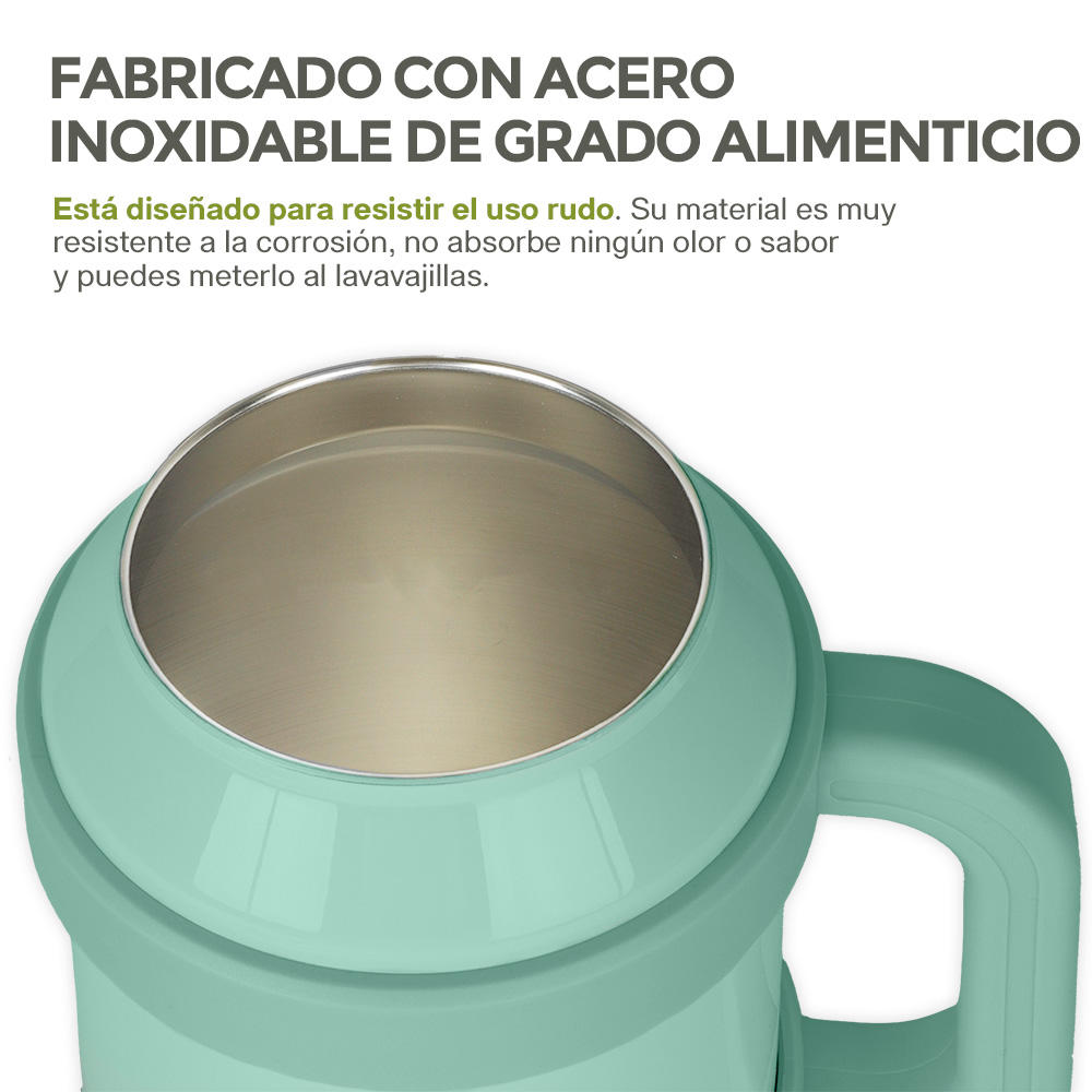 Foto 6 | Termo De Acero Inoxidable Doble Pared Vaso Termico 1.5 L, Hikeo, Verde, 83612-gr