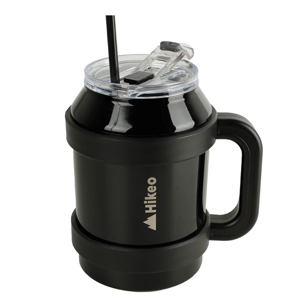 Termo De Acero Inoxidable Doble Pared Vaso Termico 1.5 L, Hikeo, Negro, 83612-bl