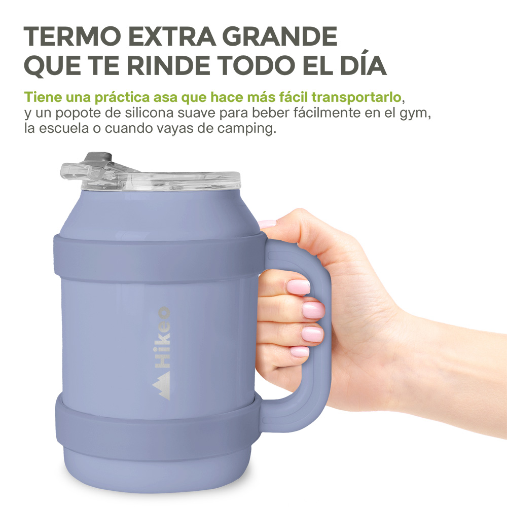 Foto 6 pulgar | Termo De Acero Inoxidable Doble Pared Vaso Termico 1.5 L, Hikeo, Azul, 83612-bu