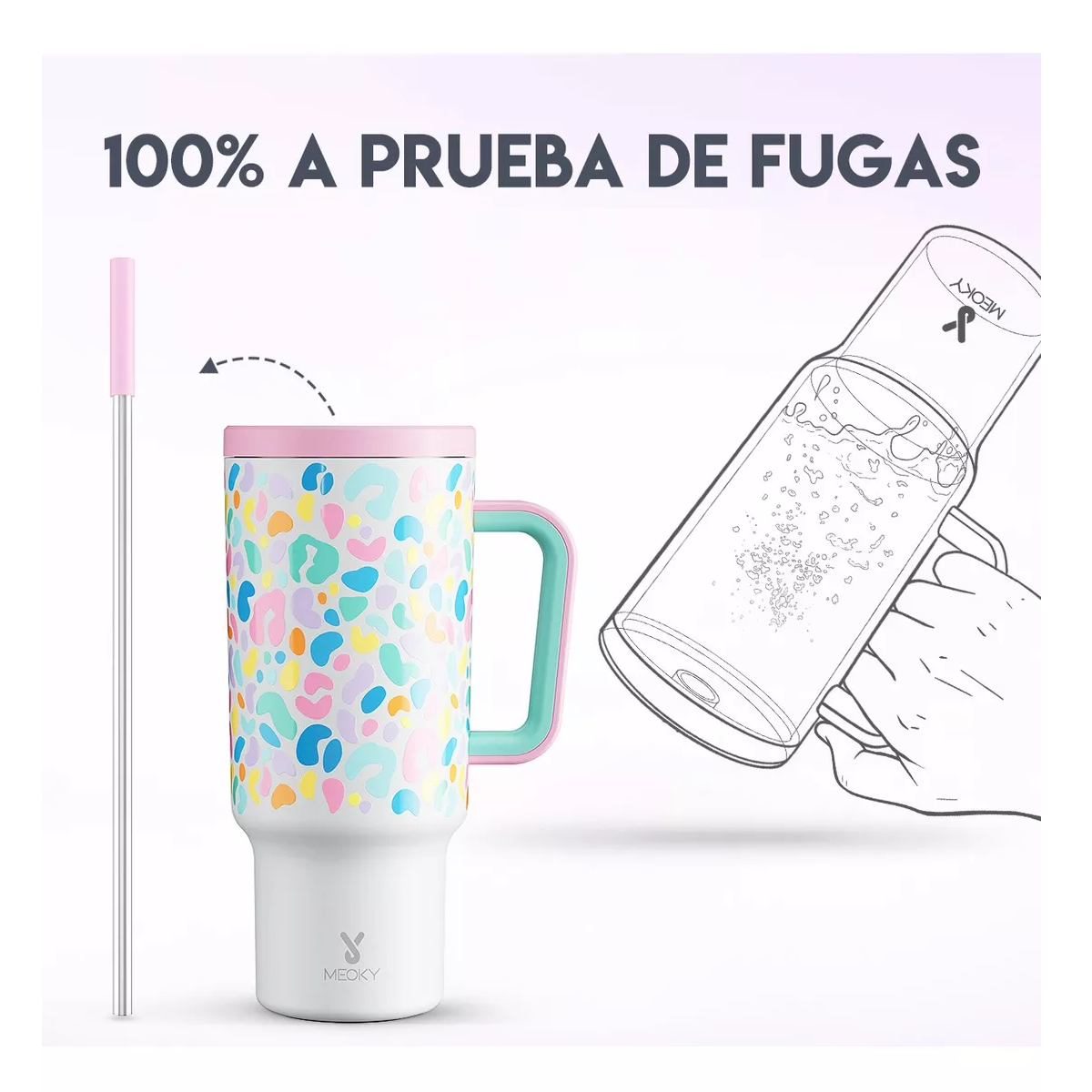 Foto 4 pulgar | Vaso Térmico de Acero Inoxidable Belug  Calor/frío Dos Picos 40 oz Colorido