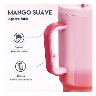 Foto 2 | Taza De Viaje De Acero Inoxidable 40oz Rojo Rosa Belug