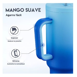 Foto 2 | Taza De Viaje Belug de Acero Inoxidable 40 oz Azul Degradado