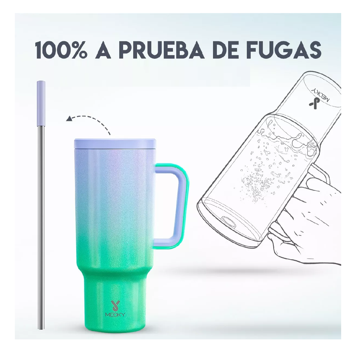 Foto 4 pulgar | Taza De Viaje De Acero Inoxidable 40oz Verde Morado