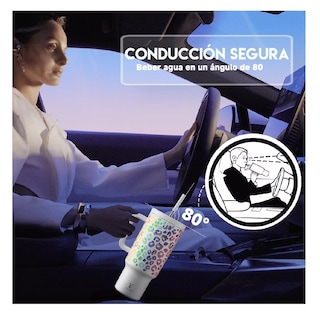 Foto 4 | Vaso Térmico Acero Inoxidable Calor/frío Dos Picos 40oz Lanios De Color