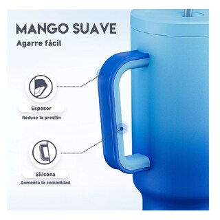 Foto 2 | Taza De Viaje De Acero Inoxidable 40oz Azul Degradado