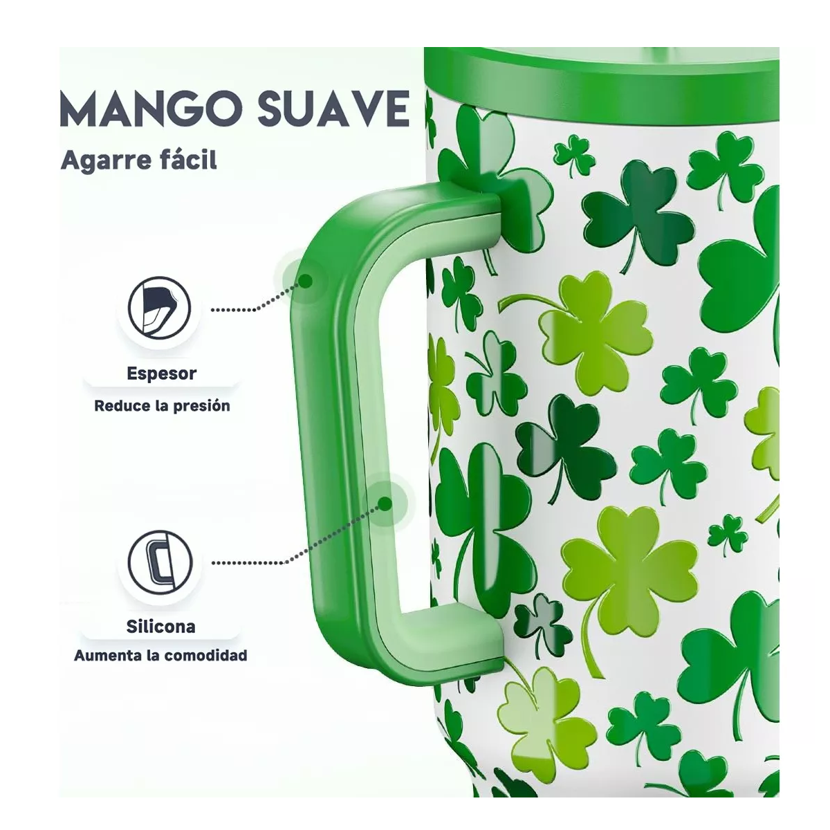 Foto 3 pulgar | Vaso Térmico Acero Inoxidable Calor/frío Dos Picos 40oz Verde