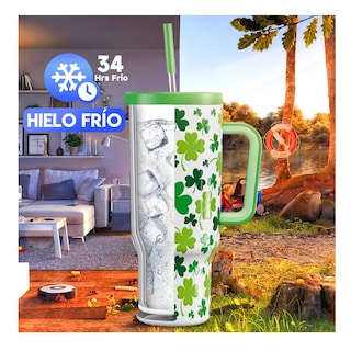 Foto 4 | Vaso Térmico Acero Inoxidable Calor/frío Dos Picos 40oz Verde