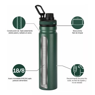 Foto 2 | Termo de Acero Inoxidable Lab.G Verde 750 ml