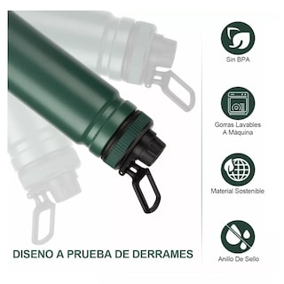 Foto 3 | Termo de Acero Inoxidable Lab.G Verde 750 ml