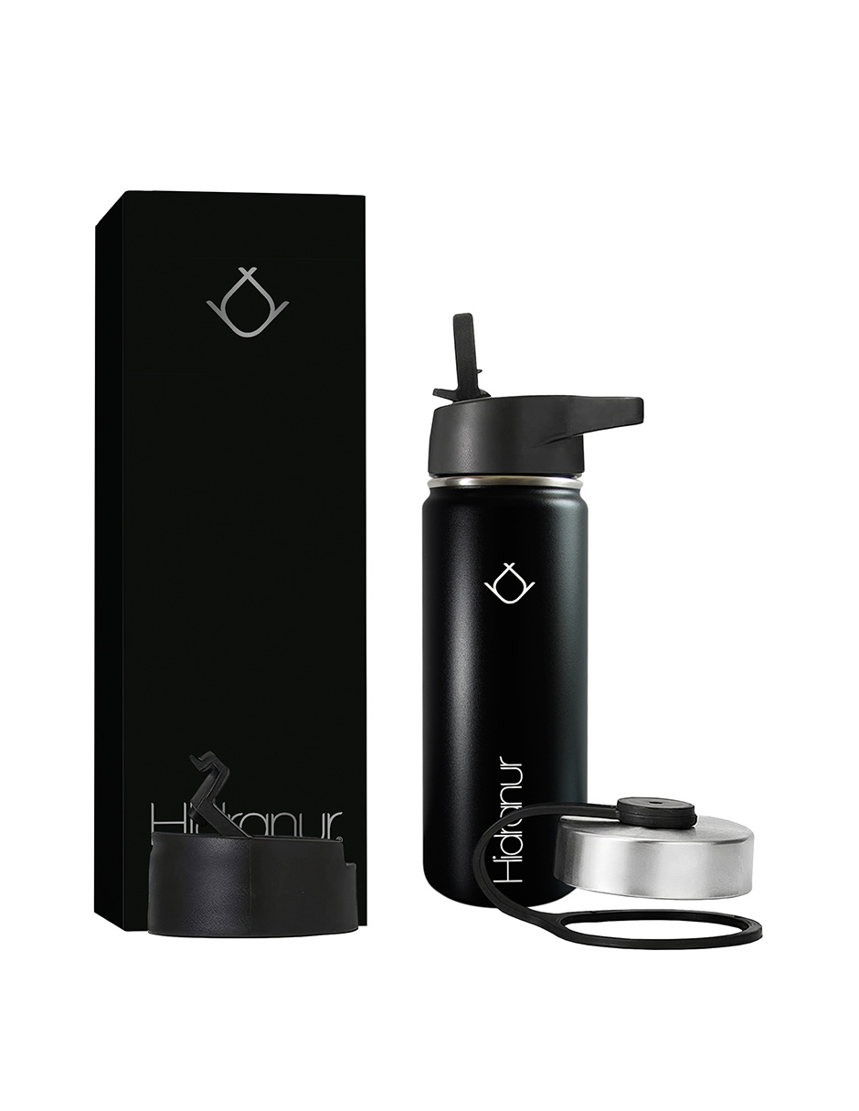Termo De Acero Inoxidable Doble Aislamiento Térmico 18 oz (532.32 ml) Negro Hidranur