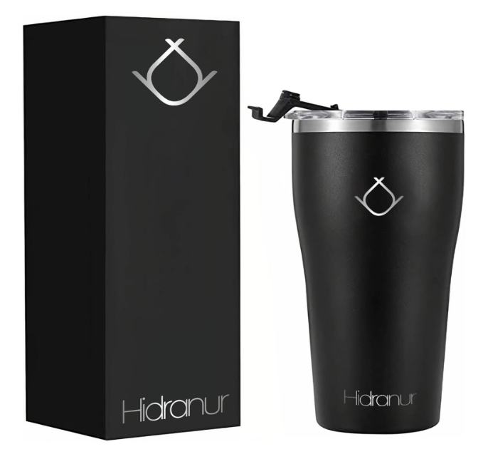 Foto 1 | Termo De Acero Inoxidable Doble Aislamiento Térmico Negro 30 Oz (887.206 Ml) Hidranur
