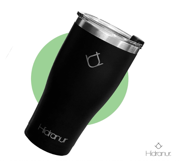 Foto 2 | Termo De Acero Inoxidable Doble Aislamiento Térmico Negro 30 Oz (887.206 Ml) Hidranur
