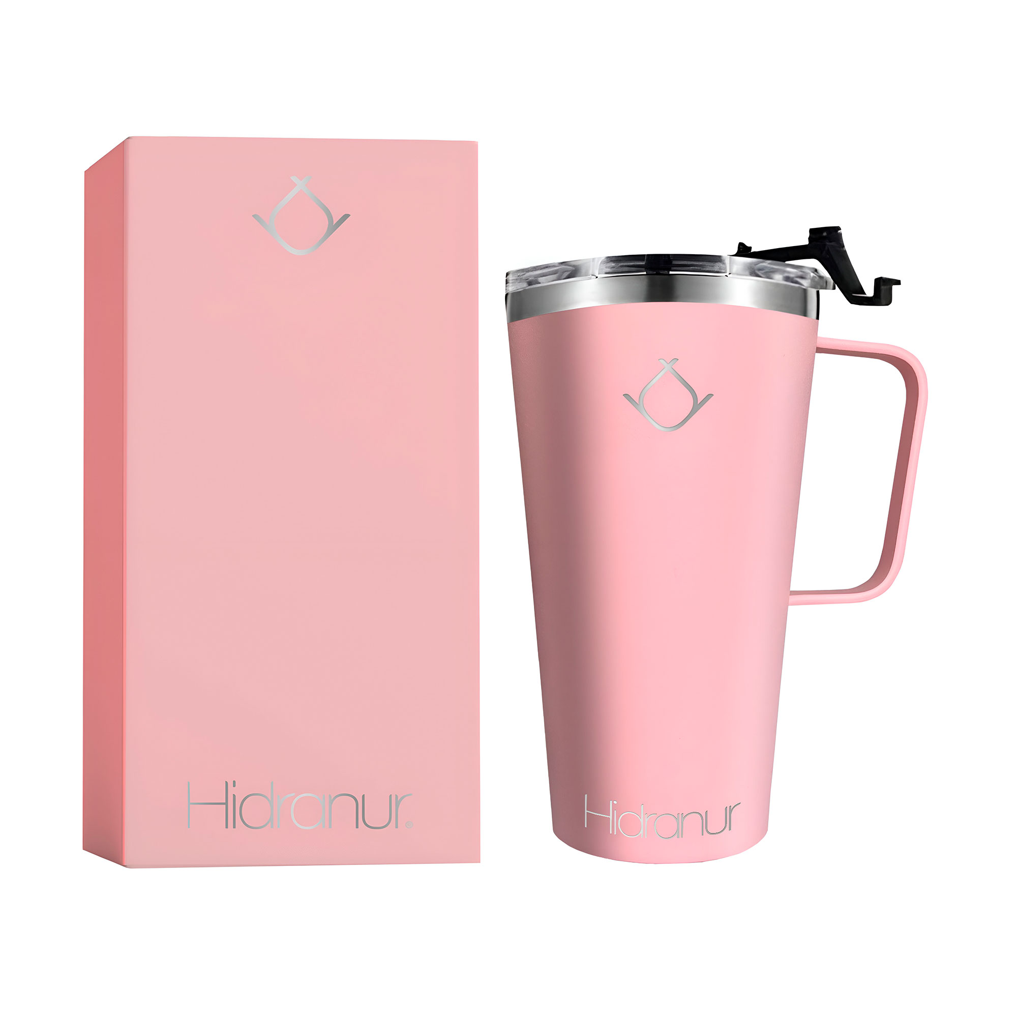 Foto 2 pulgar | Termo De Acero Inoxidable Con Doble Aislamiento Térmico Rosa 16 Oz (473.176 Ml) Hidranur