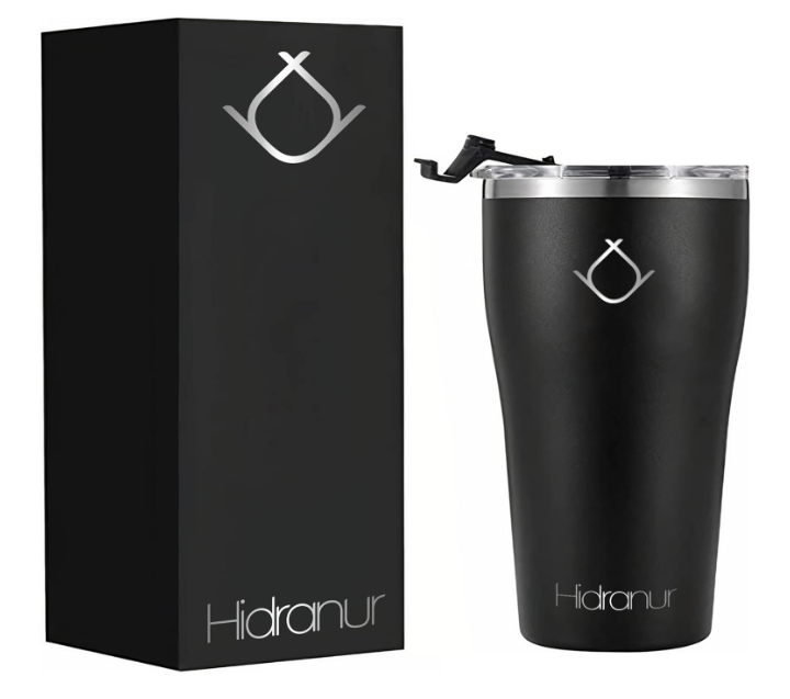 Foto 1 | Termo De Acero Inoxidable Doble Aislamiento Térmico Negro 20 Oz (591.471 Ml) Hidranur