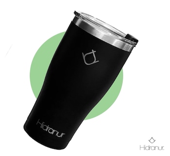Foto 2 | Termo De Acero Inoxidable Doble Aislamiento Térmico Negro 20 Oz (591.471 Ml) Hidranur