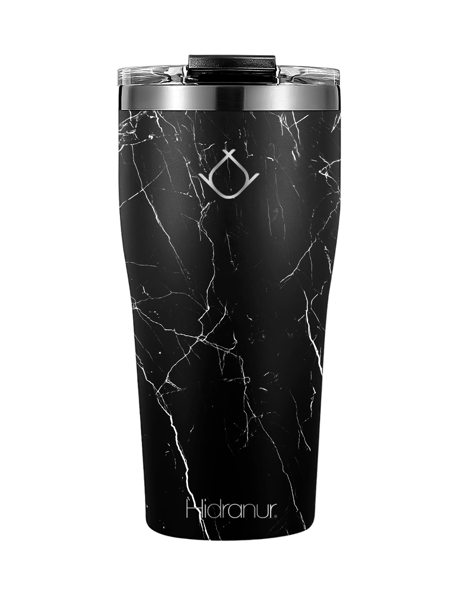 Foto 3 pulgar | Termo De Acero Inoxidable Doble Aislamiento Térmico Negro Mármol 20 Oz (591.471 Ml) Hidranur