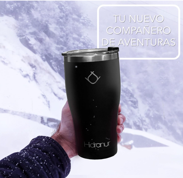 Foto 4 pulgar | Termo De Acero Inoxidable Doble Aislamiento Térmico Negro 12 Oz (354.882 Ml) Hidranur