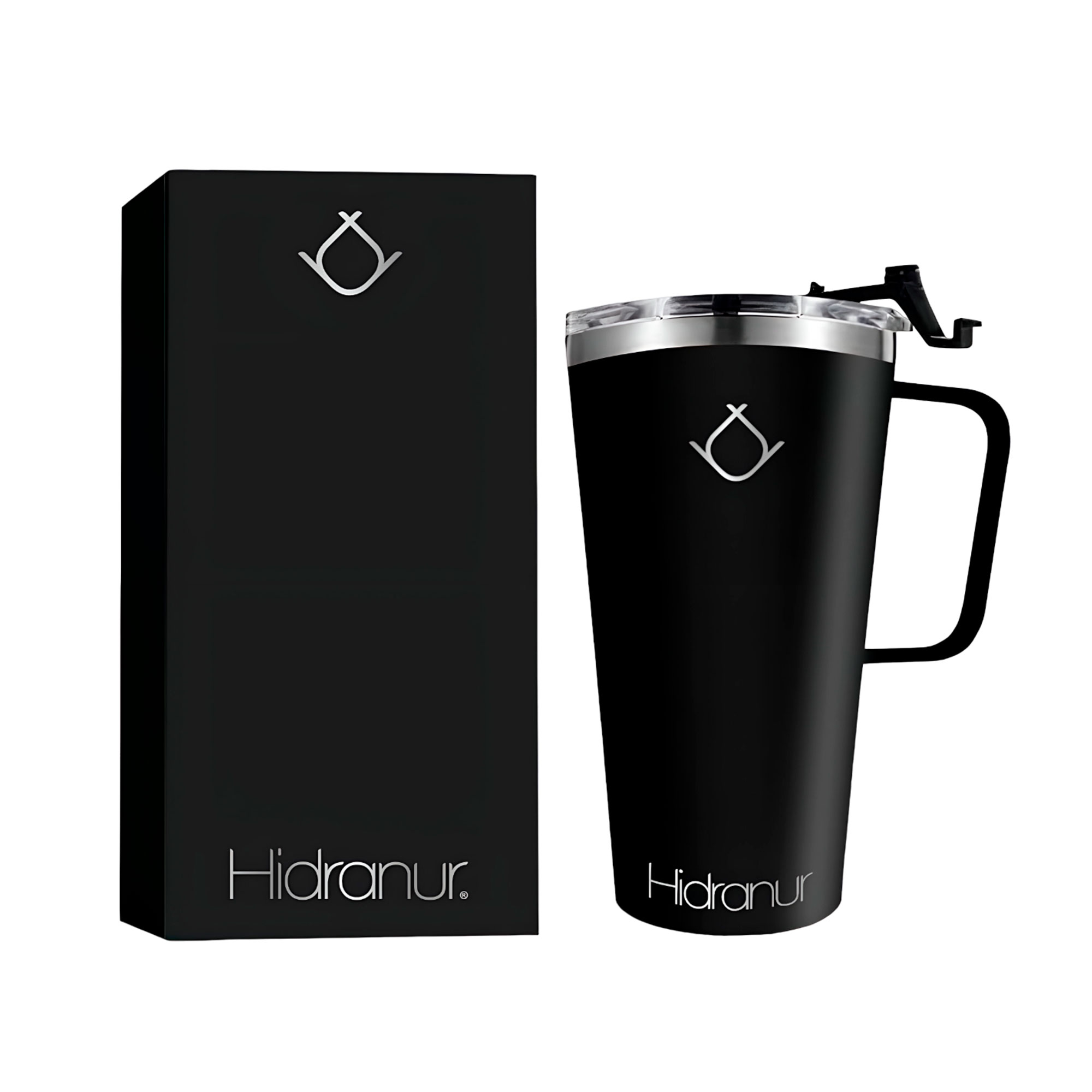 Foto 2 pulgar | Termo De Acero Inoxidable Con Doble Aislamiento Térmico Negro 16 Oz (473.176 Ml) Hidranur