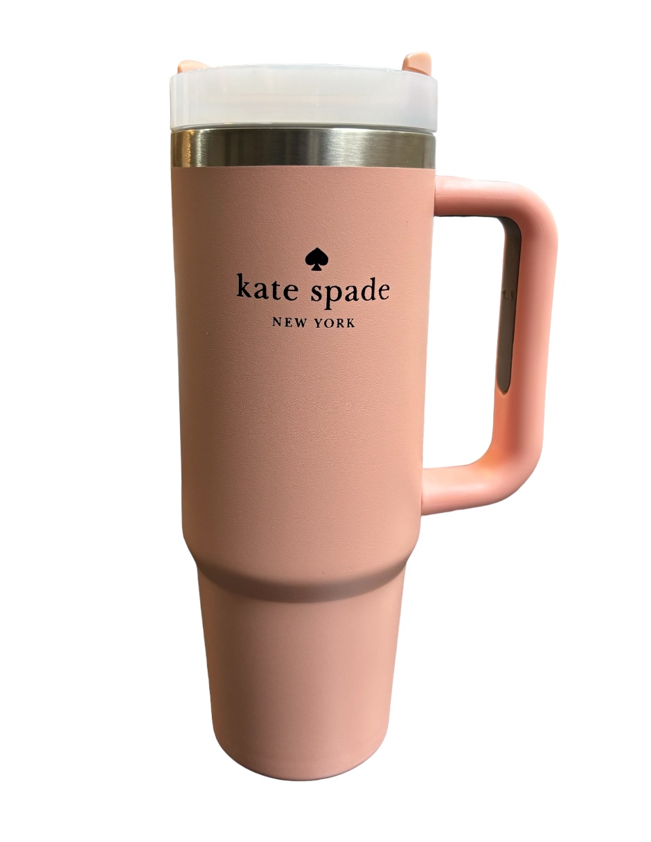 Foto 2 pulgar | Termo  Kate Spade De Acero Inoxidable Rosa Con Tapa Rosca 887ml