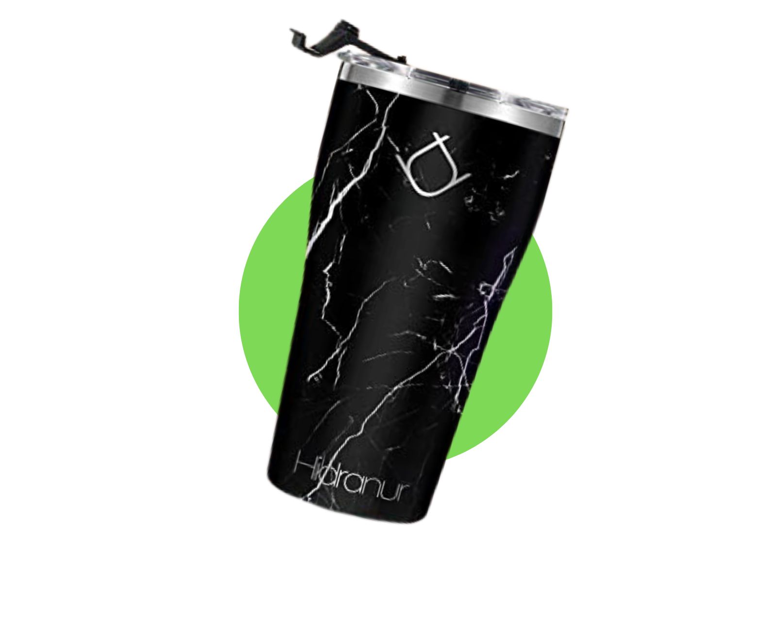 Foto 3 pulgar | Termo Hidranur de Acero Inoxidable Doble Aislamiento Térmico 12 Oz Negro Mármol