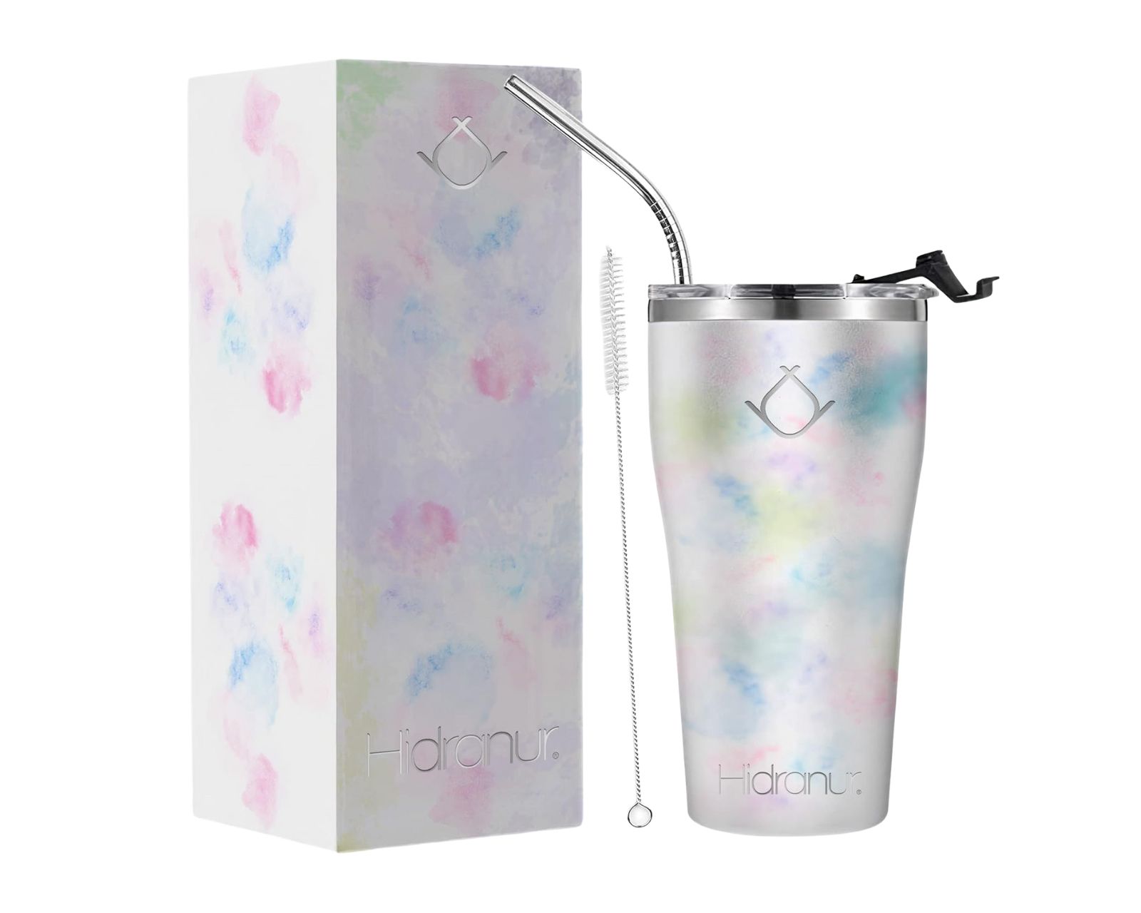Termo Hidranur de Acero Inoxidable Doble Aislamiento Térmico 20 Oz Blanco Mármol