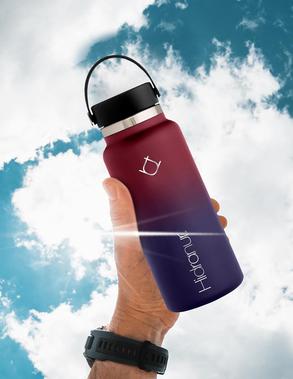 Foto 4 pulgar | Termo De Acero Inoxidable 32 Oz (946.35 Ml) Con Tapa Hermética Morado Hidranur